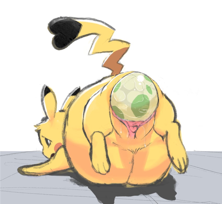 1girls animal_genitalia animal_pussy clitoris egg egg_laying female female_only feral fetchquest genitals hi_res humanoid_genitalia nintendo pikachu pokémon_(species) pokemon pokemon_(species) pokemon_only pokemon_pussy pregnant pussy solo