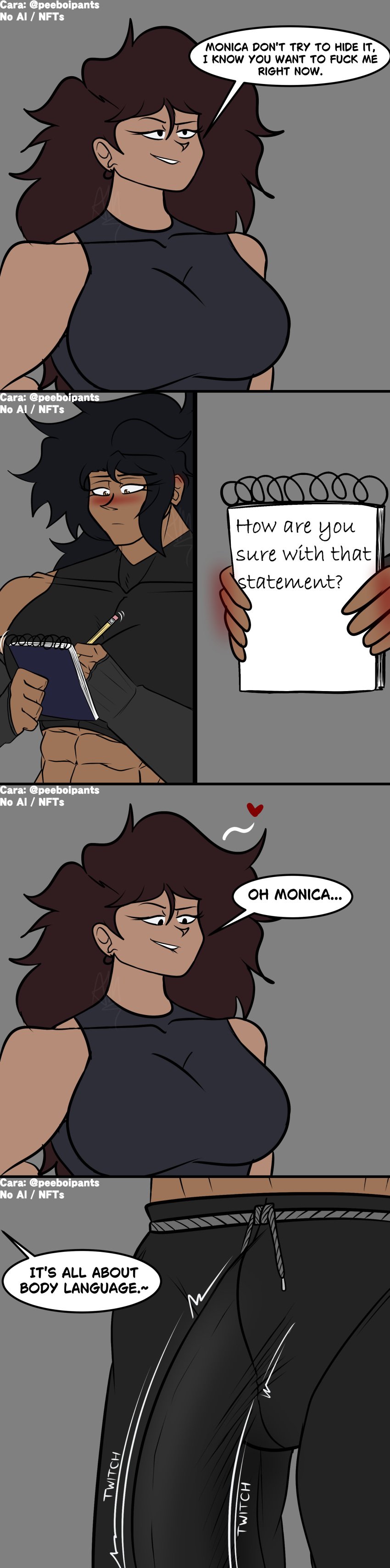 boner boner_in_pants comic dialogue monica_clark notebook oc original_characters rebecca_destiny tagme text thespicyname