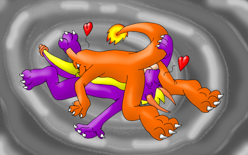 69 charmeleon color crossover dragon facesitting fellatio fire furry furry_only interspecies male male_only multiple_males nintendo no_humans oral pokémon_(species) pokemon spyro spyro_the_dragon sucking tail tail_fire testicles yaoi