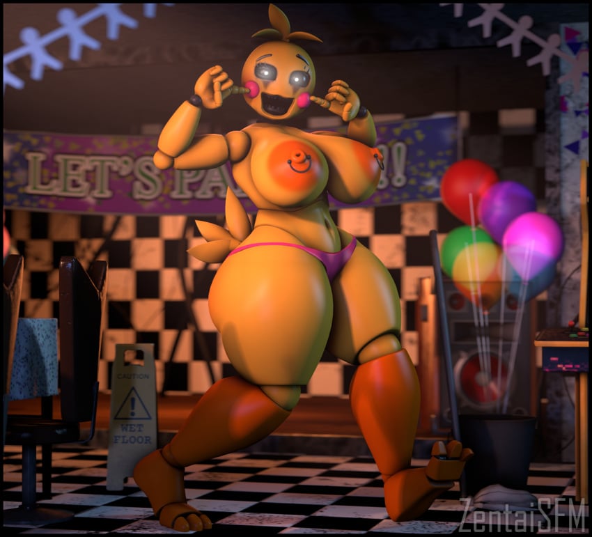 3d 3d_(artwork) animatronic belly_button big_breasts black_eyes breasts cheek_bulge cheek_poke cheek_spots cheek_tuft cheeks chicken cleavage erect_nipples eyebrows feathers five_nights_at_freddy's five_nights_at_freddy's_2 glowing_eyes glowing_pupils hourglass_figure huge_breasts huge_toy_chica hyper hyper_breasts large_breasts looking_at_viewer nipple_bulge open_mouth panties photoshop poking poking_head raised_eyebrows robot sfm sideboob smiling source_filmmaker thick_thighs thighs toy_chica_(fnaf) underboob underwear voluptuous watermark wet_floor_sign white_eyes white_pupils wide_hips yellow_body yellow_skin zentaisfm