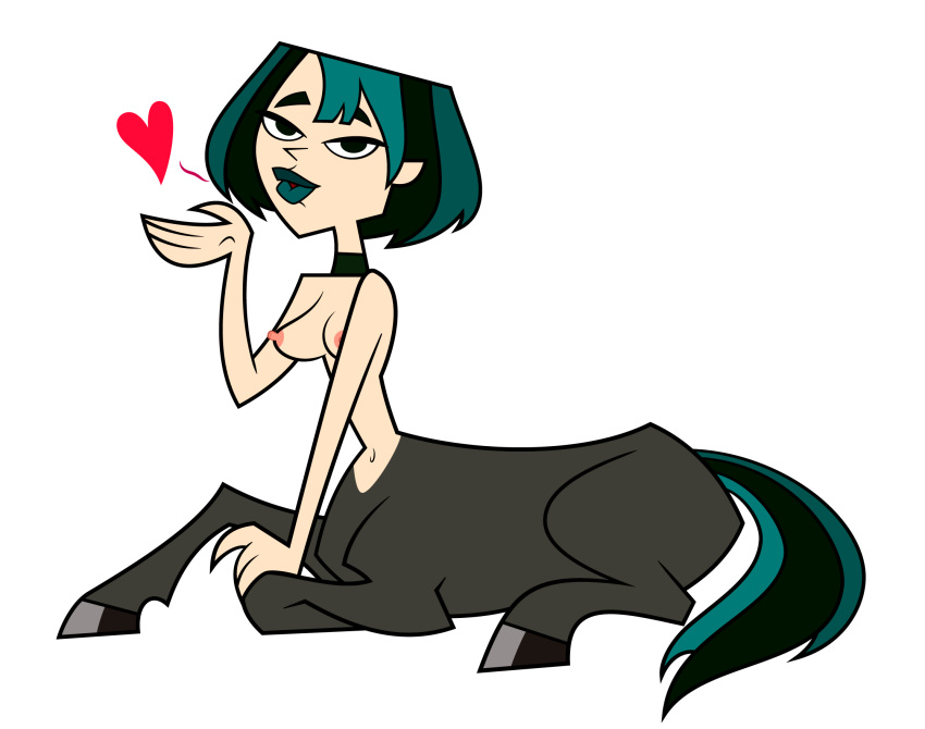 1girls blowing_kiss bryant-tdfan centaur centauress elinor_the_witch ellissummer equid_taur gwen_(tdi) hornyhobbit mother-of-trolls taur total_drama_island