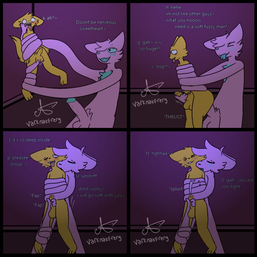 1:1 aimkid_(copyright) anal anthro comic dipshit_(aimkid) dubious_consent duo english_text furry_only gay hi_res male male/male male_penetrated male_penetrating male_penetrating_male no_humans penetration questionable_consent sex soft_fuzzy_man text varknakfrery