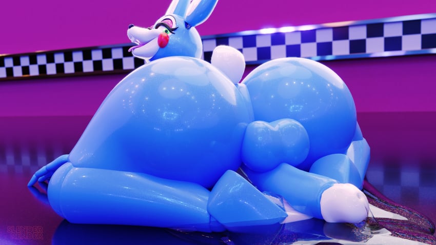 1boy 1femboy 3d absurd_res anthro ass balls bedroom_eyes big_ass big_balls big_penis big_thighs blender blue_balls blue_body blue_penis blue_skin bonnie_(fnaf) bunny_ears bunny_tail cock-tail dat_ass eyelashes femboy femboy_focus five_nights_at_freddy's five_nights_at_freddy's_2 furry green_eyes horror huge_ass huge_thighs looking_at_viewer looking_back looking_back_at_viewer lube lying male male_focus male_penetrated oil on_floor penis precum precum_on_ground precum_pool presenting presenting_ass presenting_hindquarters presenting_penis rabbit rear_view rosy_cheeks seductive_eyes seductive_look slenderrender solo solo_focus tagme thick_ass thick_thighs thighs tongue tongue_out toy_bonnie_(fnaf)