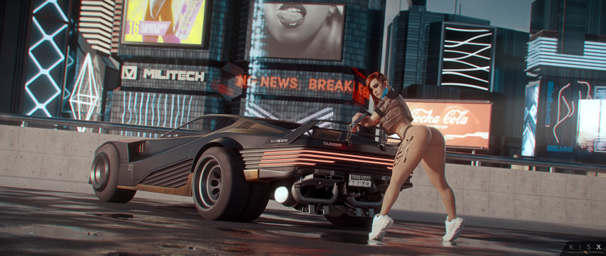 1girls 21:9 3d ass bad_id bad_twitter_id blender car cd_projekt_red cybernetics cyberpunk cyberpunk_(series) cyberpunk_2077 cyborg dc dc_comics female female_only injustice_2 kara_danvers kara_zor-el kara_zor-l karen_starr kisxsfm large_breasts pinup power_girl power_girl_(injustice_2) sci-fi science_fiction scifi solo solo_female supergirl supergirl_(injustice) superman_(series) thick_thighs ultrawide v_(cyberpunk_2077)_(cosplay) valerie_(cyberpunk_2077)_(cosplay) wallpaper wide_hips