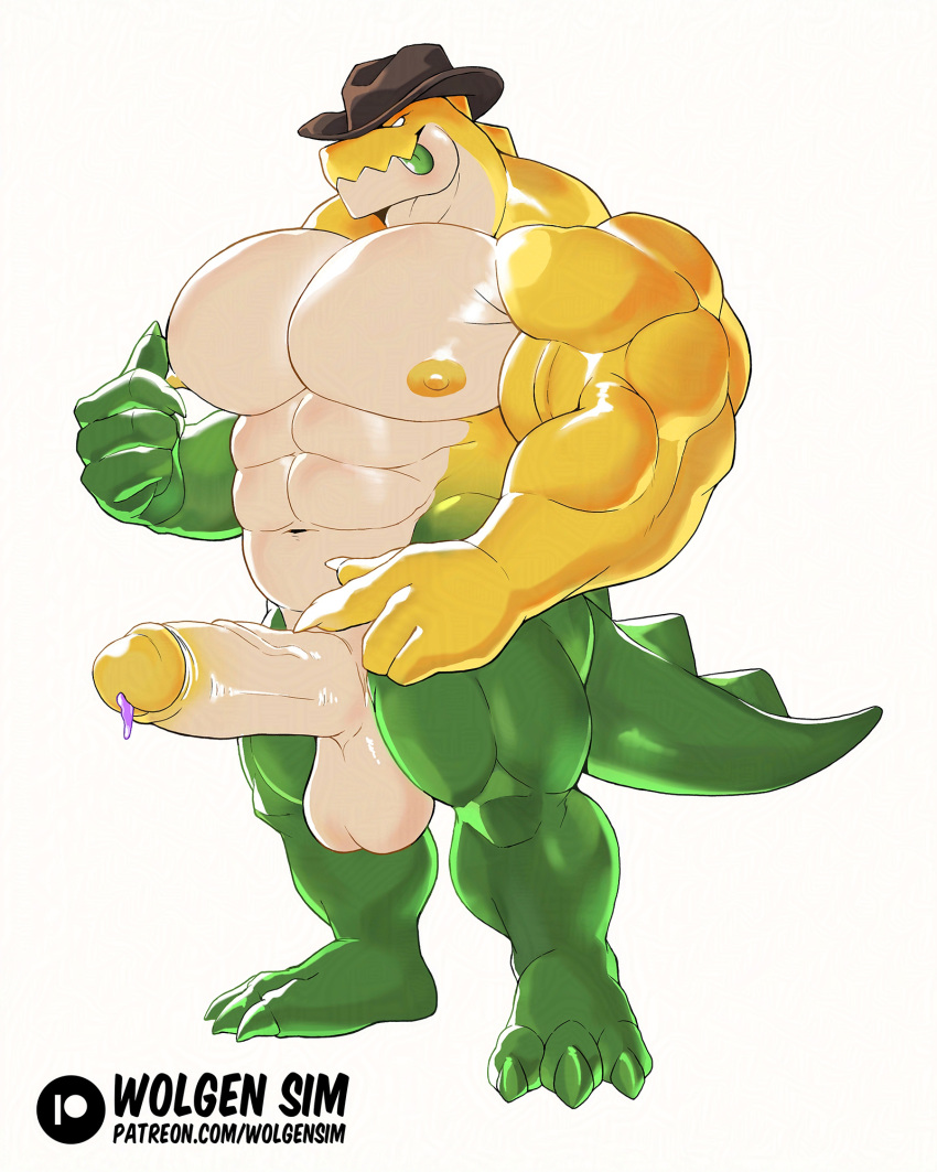 2024 abs anthro anthro_focus anthro_only anthro_solo balls beefy big_balls big_cock big_muscles big_pecs big_penis big_testicles claws crocodile crocodilian crocodylid digital_drawing_(artwork) digital_media_(artwork) erect_penis erection finger_claws foreskin foreskin_folds glans gummigoo_(the_amazing_digital_circus) gummy_(food) gummy_creature hat headgear headwear humanoid_genitalia humanoid_penis leaking_precum male male_anthro male_focus male_only moobs muscle muscles muscular muscular_anthro muscular_male navel nipple_pinch nipples nipples_touching patreon_url pecs pectorals penis precum precum_drip solo solo_anthro solo_focus solo_in_panel solo_male solo_male spiked_collar spiked_tail spikes spikes_on_back tail testicles the_amazing_digital_circus toe_claws toes tongue tongue_out url wolgensim