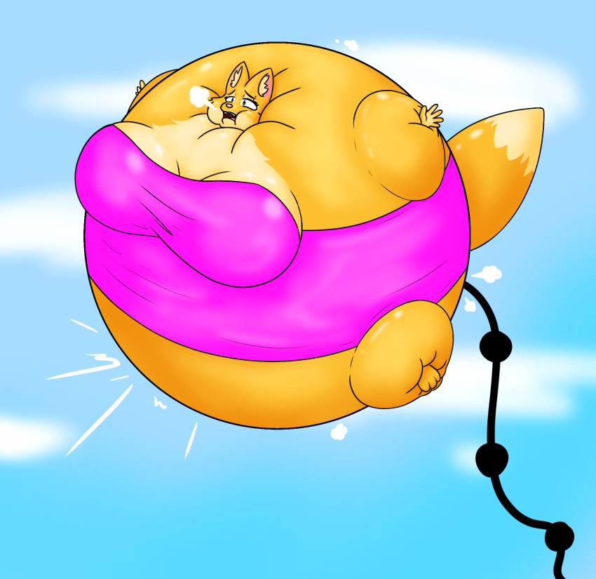 balloon_inflation diane_foxington fox fox_girl inflated inflation round the_bad_guys