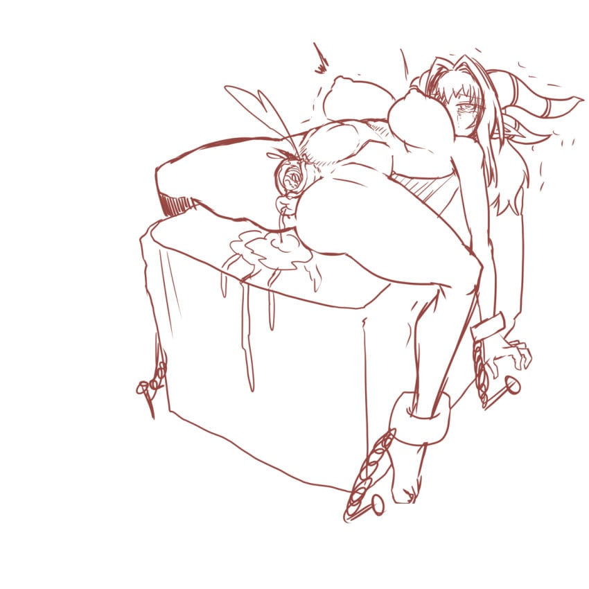 1girls alexstrasza big_breasts blizzard_entertainment gaping gaping_pussy h_earth restrained sketch solo spread_legs warcraft world_of_warcraft