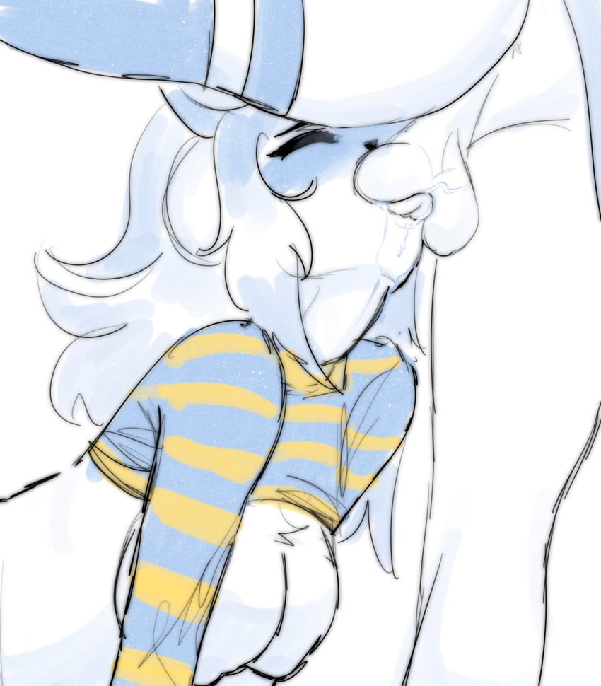 balls breasts catrascumbowl deepthroat female genitals hair hi_res male mammal oral oral_penetration partly_clothed penetration sketch straight tagme tem temmie_(undertale) undertale video_games white_body