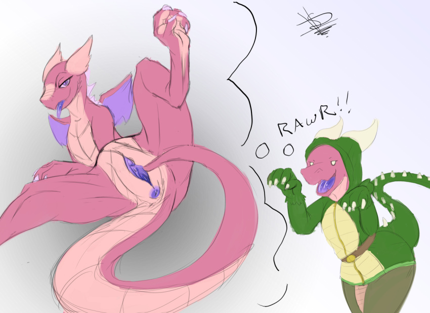 anal dragon feral genitals lya presenting pussy scalesindark scalie