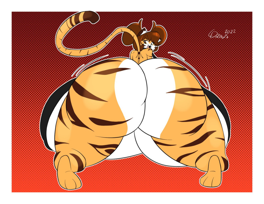 anthro big_ass big_breasts breasts bubble_butt cinderdraws enormous_ass female furry huge_ass huge_breasts tagme tiger