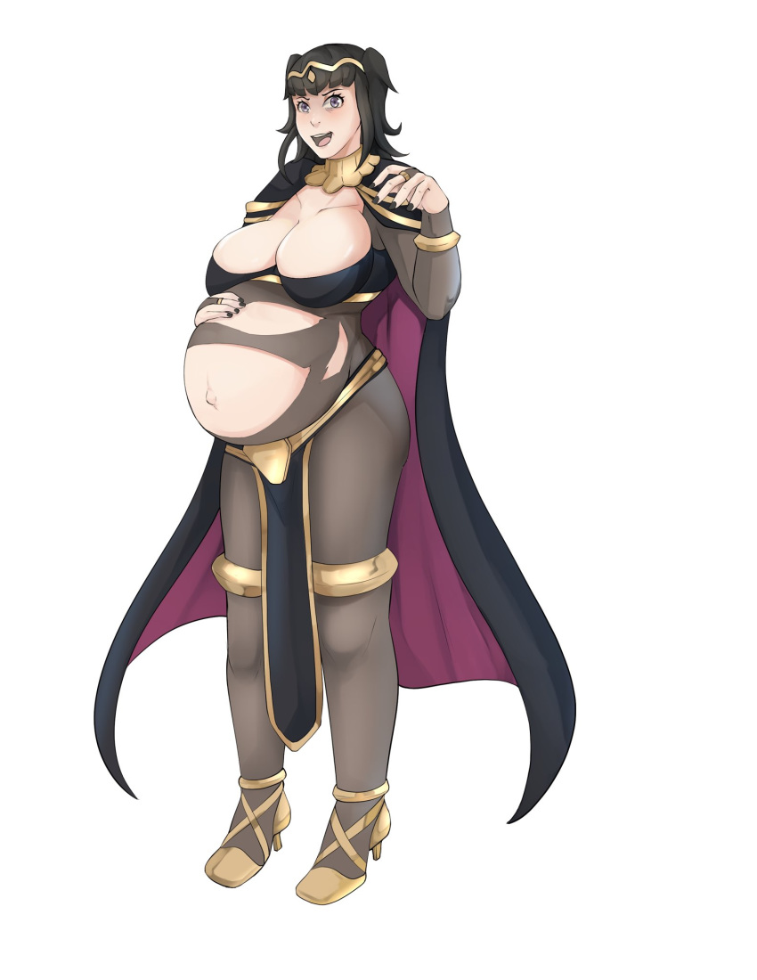 1girls big_breasts breasts claraspregs cleavage female female_only fire_emblem fire_emblem_awakening huge_belly large_breasts looking_at_viewer pregnant ready_to_pop solo tharja_(fire_emblem) tight_clothing tight_fit torn_clothes torn_clothing