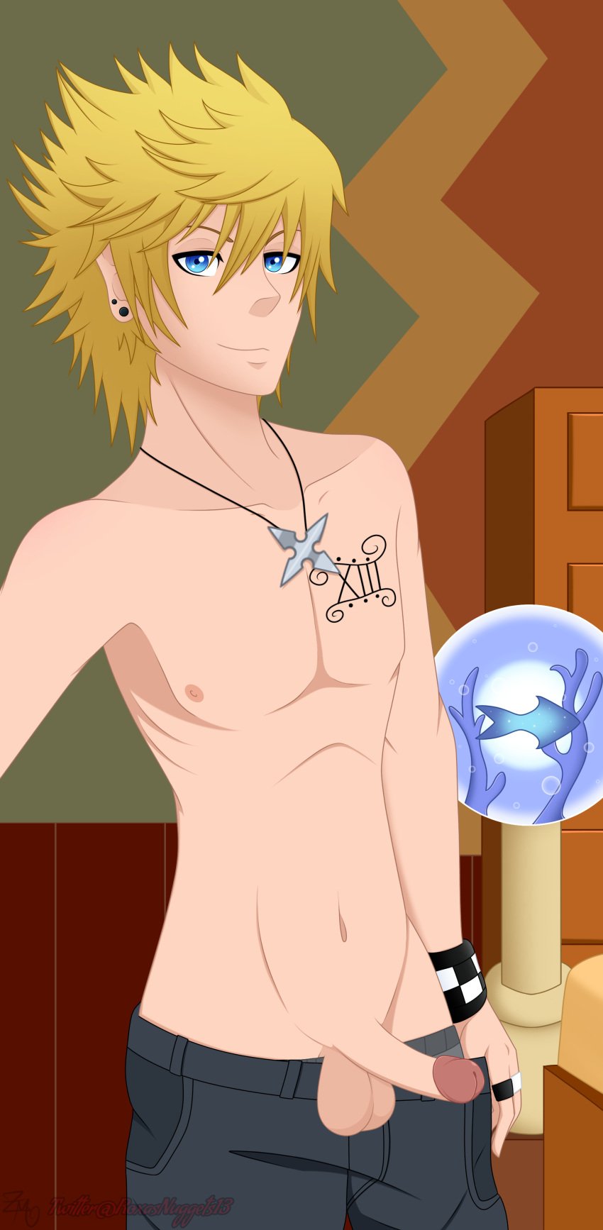 kingdom_hearts male male_only penis roxas roxasnuggets13 twilight_town