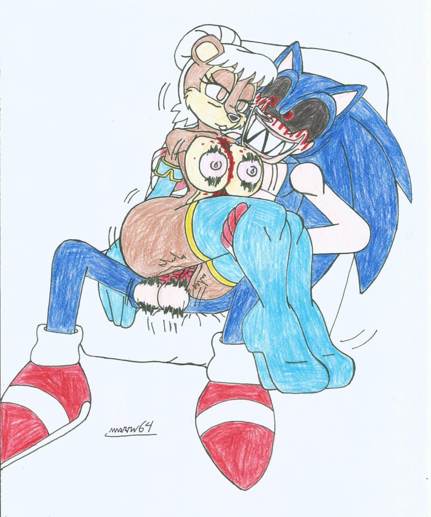 beige_fur big_ass big_breasts big_penis black_sclera blood_drip blue_body blue_fur brown_body brown_fur corpse corpse_fuck creepypasta dead dead_eyes death demon_hedgehog evil_smile female_death guro hair_tied high_heel_boots long_boots long_gloves male/female male_penetrating_female marlon64 milf mobian_(species) naked_boots naked_female naked_gloves necrophilia orange_eyes puff_puff pussy_juice red_eyes red_penis rodent_humanoid rosie_the_woodchuck sideways_sex sitting_on_penis sitting_sex slashing snuff sonic.exe sonic.exe_(character) sonic.exe_(series) sonic_satam traditional_drawing_(artwork) vaginal_penetration white_background white_hair