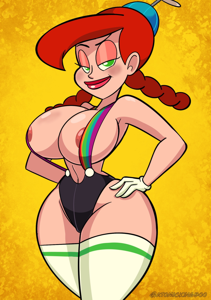 1girls atomickingboo aunt_grandma cameltoe cartoon_network cleavage curvy erect_nipples female green_eyes huge_areolae huge_ass huge_breasts orange_hair puffy_nipples red_hair thick_lips twin_braids uncle_grandpa voluptuous wide_hips