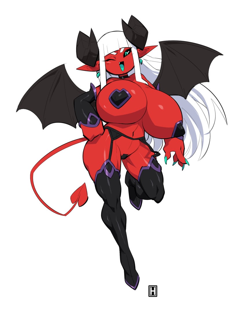 1girls big_breasts breasts cleavage demon demon_girl female female_only huge_breasts large_breasts lyla_(thehelmetguy) red_skin solo succubus thehelmetguy thick_thighs wide_hips