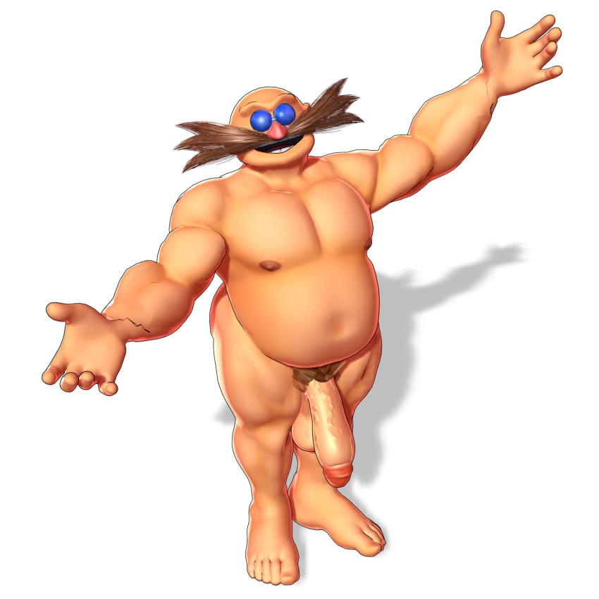 1boy 3d 3d_(artwork) bald bald_male belly dr._eggman eggman facial_hair fat fat_male feet full_body genitals human human_only light-skinned_male light_skin looking_at_viewer makioria male male_only mammal mature_male mustache nipples nude nude_male obese obese_male open_mouth overweight overweight_male part_3 pubic_hair sega solo solo_focus solo_male sonic_(series) sonic_the_hedgehog_(series) transparent_background