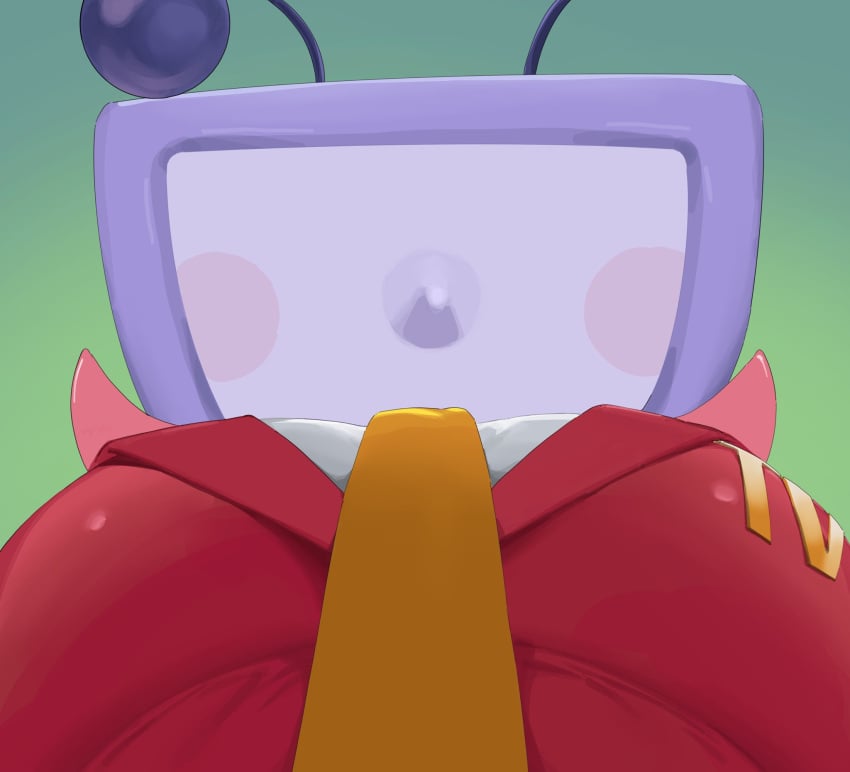deltarune large_breasts looking_down_at_viewer low-angle_view ponzumeshi tenna_(deltarune) undertale_(series)
