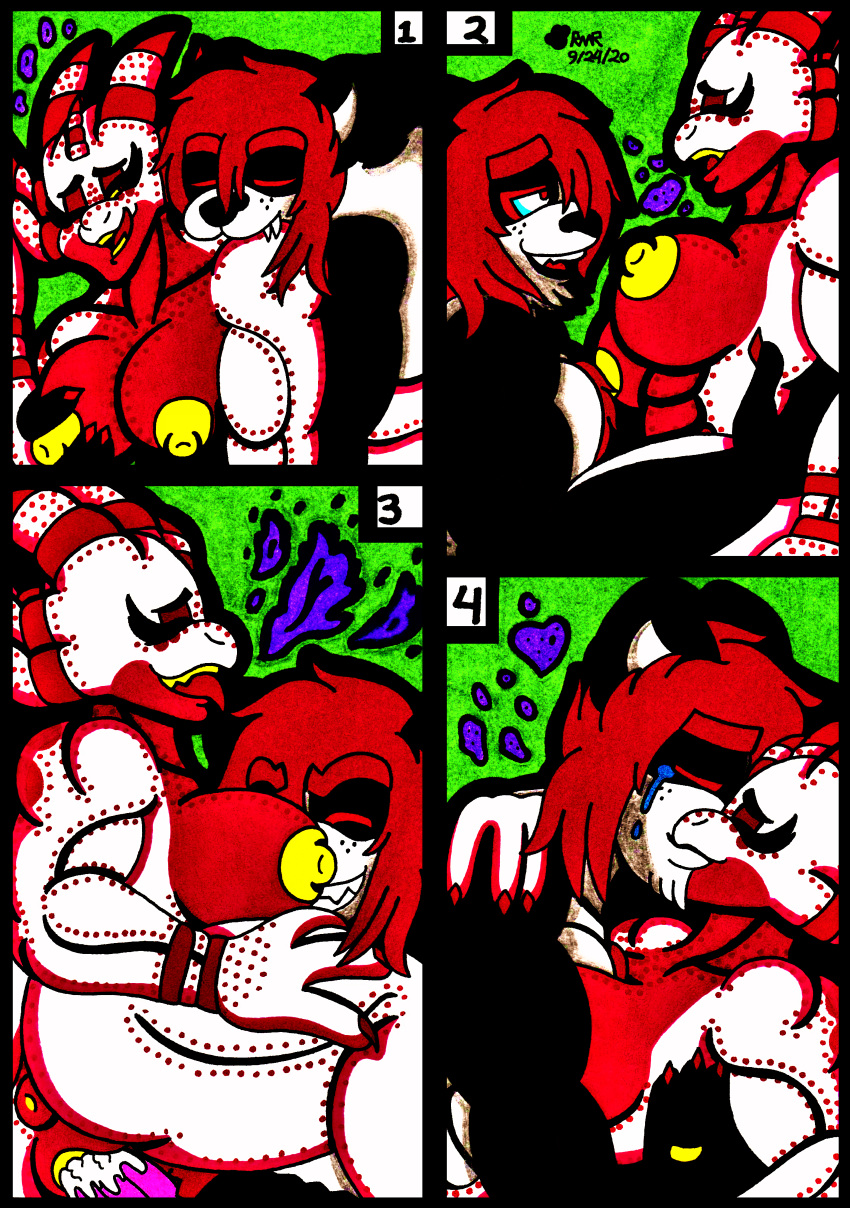 2020 4_fingers abs absurd_res all_fours anthro anus ass athletic bedroom_eyes bite bodily_fluids breasts chest_tuft claws cleavage clothed clothing colored_fire comic cowgirl_position crying curvaceous curvy_figure doggy_style embrace fangs female fingers fire freckles from_behind_position genitals giant_panda group grumpy_panda_(character) hair happy happy_sex hi_res horn hug husband_and_wife jia_jing_fei_(character) kobold lizard looking_pleasured lying male mammal married_couple missionary_position muscular narrowed_eyes naughty_face nipples nude on_back on_bottom on_top one_eye_closed penetration plump_labia puffy_anus purple_fire pussy red_eyes red_hair red_spots reptile romantic_couple romantic_sex scales scalie seductive sex sharp_teeth shortstack size_difference smile spots straight tears tears_of_joy teeth thegrumpiestpanda_(artist) thick_thighs traditional_media_(artwork) tuft ursid voluptuous white_body white_scales wide_hips wink