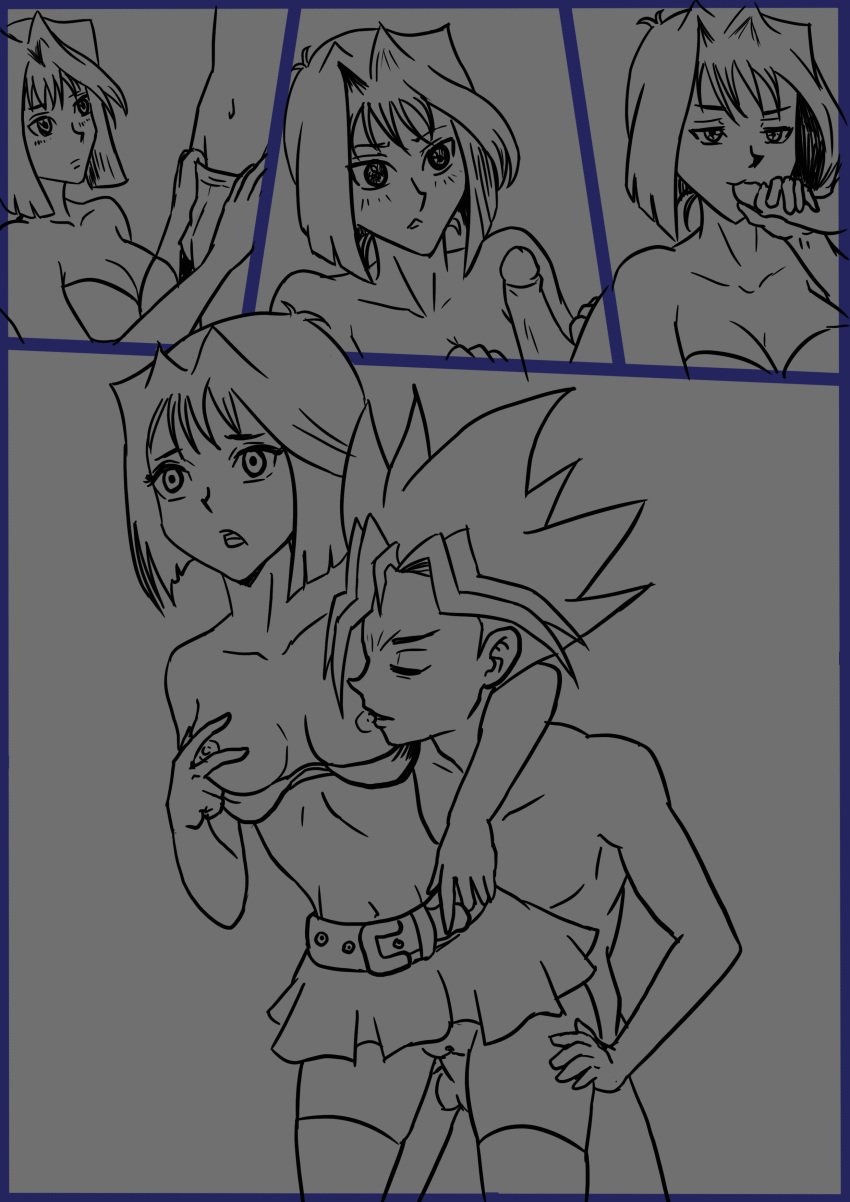 1girls comic female licking sex tea_gardner yu-gi-oh! yugi_muto