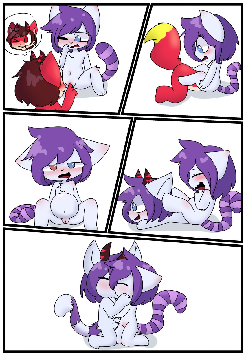 absurd_res animation_meme_community anonymous_artist anthro arctic_fox canid canine comic female fox hi_res male mammal muzy_frile red_fox straight unbirthing unknown_artist vaginal_penetration vore