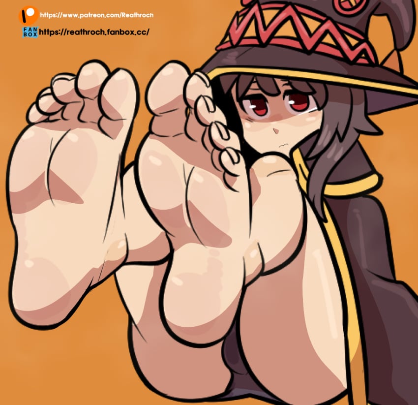 feet female female_focus female_only foot_fetish foot_up kono_subarashii_sekai_ni_shukufuku_wo! megumin reathroch soles soles_fetish toes toes_up