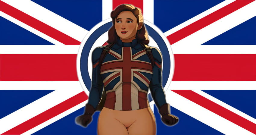 1girls assisted_exposure bbritish_flag captain_america_(series) captain_carter dialogue fan_edit female female_focus imminent_sex looking_away marshalluwu marvel pants_pull peggy_carter pussy shaved_pussy solo steve_rogers table tagme taller_girl thick_thighs what_if...?