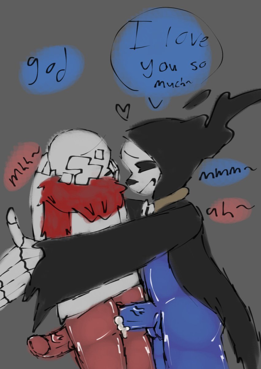 aftertale against_wall gay gay_sex geno_sans pun_lord reaper_sans reapertale sans sans_au sanscest