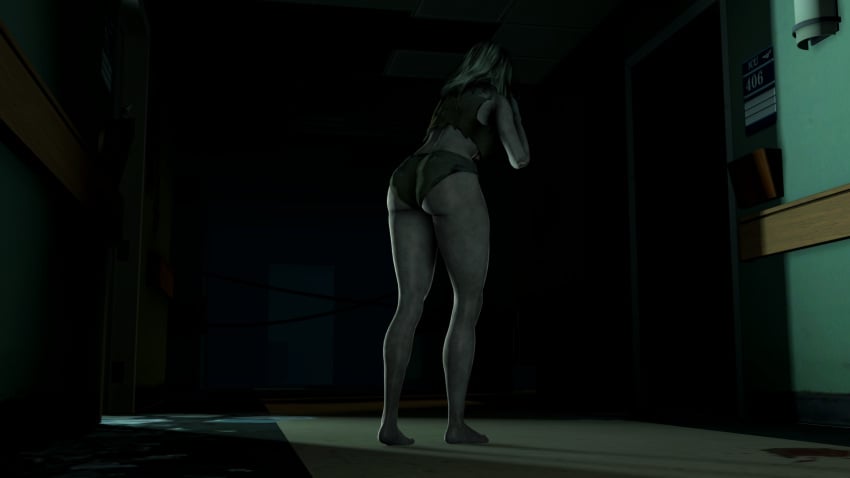 1girls 3d ass ass_focus backboob chonkus clothed crying female_only grey_hair grey_skin left_4_dead left_4_dead_2 nightmare_waifu sfm solo source_filmmaker standing the_witch walking witch_(left_4_dead) zombie zombie_girl