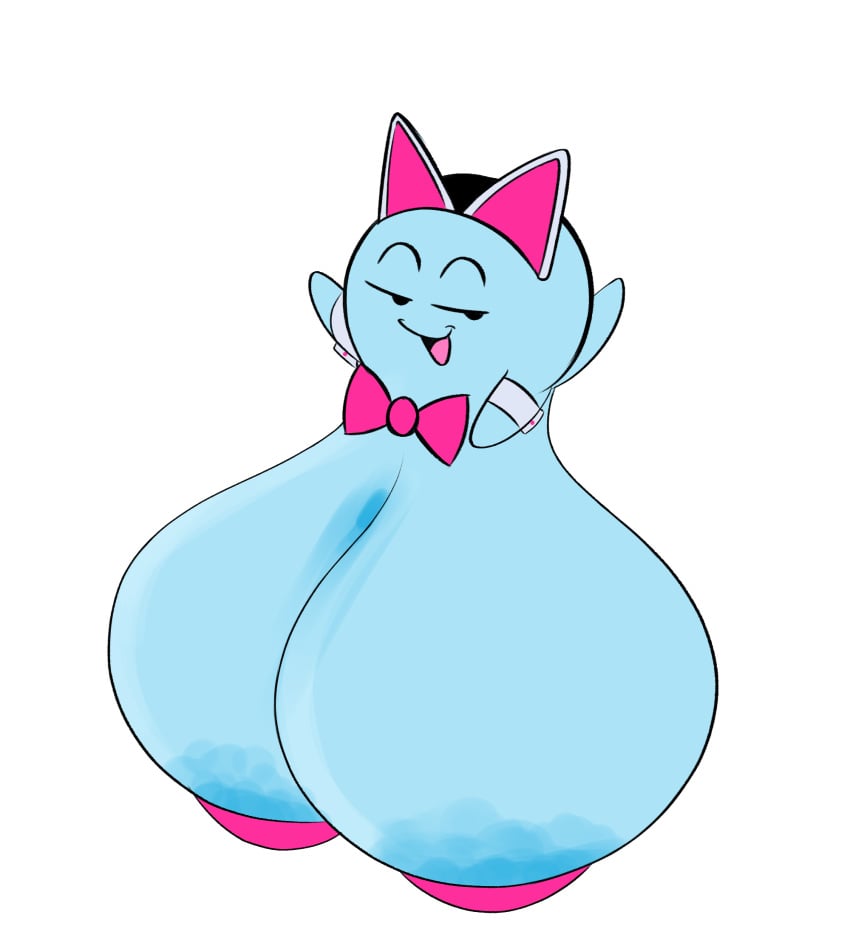 alpha_channel areola ball_with_hyper_features big_areola big_breasts blue_areola blue_body boo_(mario) breasts fake_cat_ears fake_ears female ghost ghost_tail hi_res huge_areola huge_breasts mario_(series) nintendo ota_(artist) paper_mario pasties peeka pink_pasties sagging_breasts simple_background smug solo spirit transparent_background