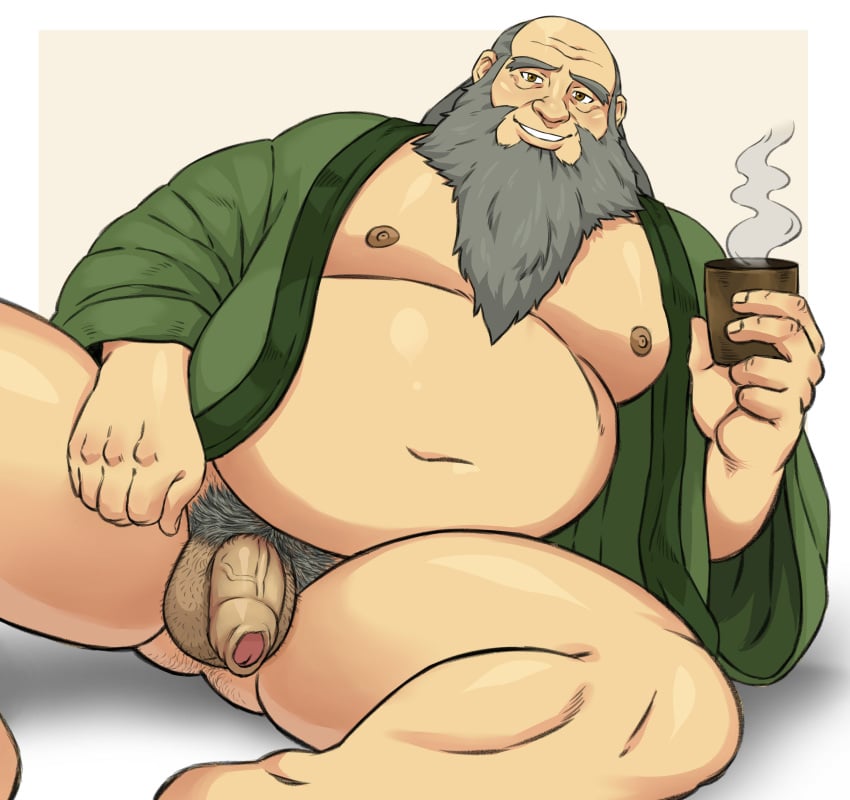 avatar_the_last_airbender bara beard clothing flaccid growlygruntz iroh long_beard male male_only mature_male nickelodeon penis pubic_hair solo solo_male