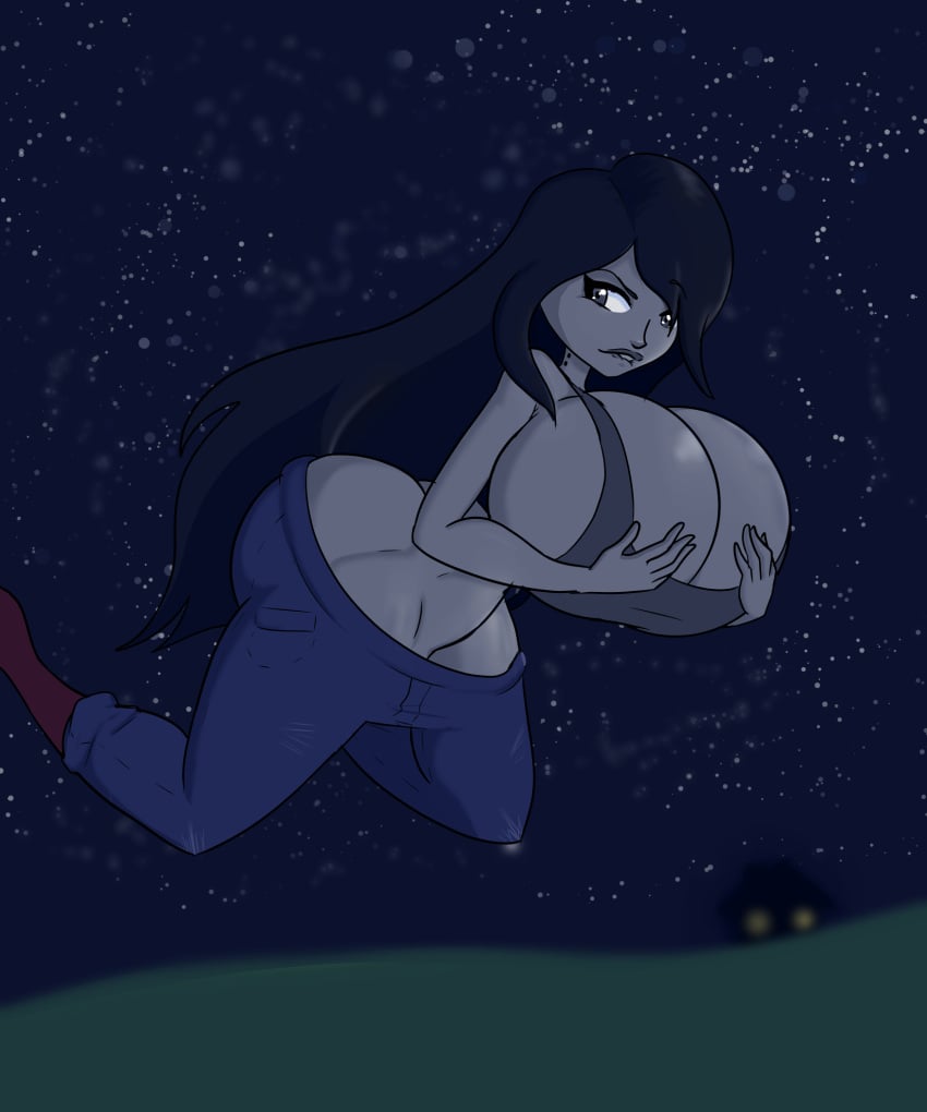 adventure_time big_ass big_breasts cartoon_network grey_skin huge_ass huge_breasts marceline round_ass slopster! vampire