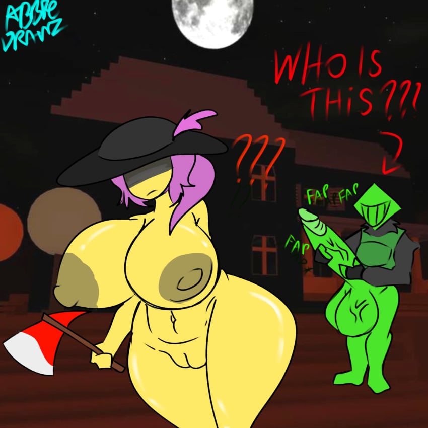 1boy 1girls abbiedrawz completely_nude completely_nude_female female ferman_(robloxian) forsaken_(roblox) frown game_screenshot jane_doe_(forsaken) long_hair male masturbating masturbating_to_person masturbation meme naked naked_female nude nude_female penis pussy roblox roblox_game robloxian screencap smile who_is_this