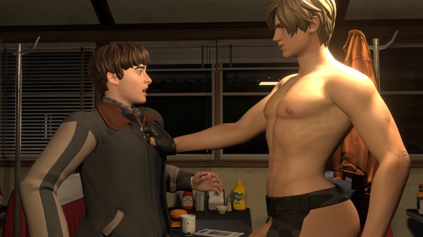 2boys 3d fortnite gay gay_sex leon_scott_kennedy male male/male open_mouth resident_evil scoutfuntf2 shocked shocked_expression stranger_things will_byers