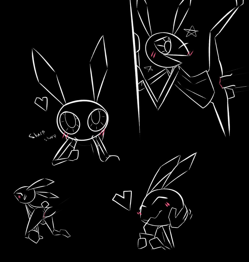 absurd_res anthro blush drinking duo fellatio female heart hi_res kneeling lagomorph leporid male male/female mammal mrdegradation oral penetration rabbit straight vaginal_penetration vib-ribbon vibri