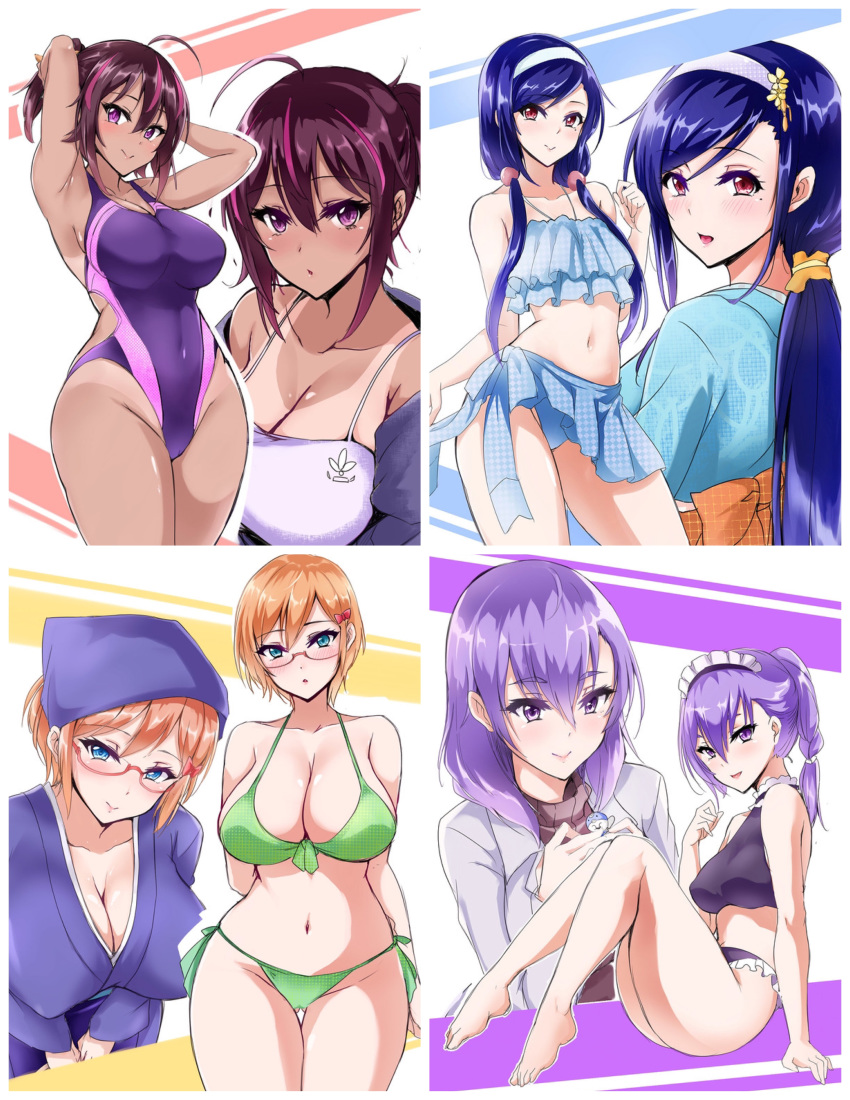 4girls bokutachi_wa_benkyou_ga_dekinai female female_only furuhashi_fumino_(bokuben) kominami_asumi_(bokuben) multiple_girls ogata_rizu_(bokuben) takemoto_uruka_(bokuben)