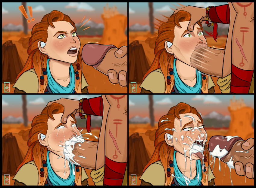 1boy 1girls :>= aloy angry_dragon annoyed big_penis blowjob blush blushing comic cum cum_bubble cum_in_mouth cum_inside cum_out_nose cum_splatter cum_string cumshot erect_penis erection excessive_cum fellatio female female_focus female_protagonist forced_fellatio forced_oral freckles glans green_eyes horizon_zero_dawn huge_cock large_penis light-skinned_male long_hair long_penis male open_mouth oral oral_penetration oral_sex overflowing_cum penis penis_out rape red_hair scar sony_interactive_entertainment straight tagme tears thick_penis tied_hair tongue tongue_out tribal tribal_markings tribal_paint tribal_tattoo unseen_male_face upsydedowne veiny_penis