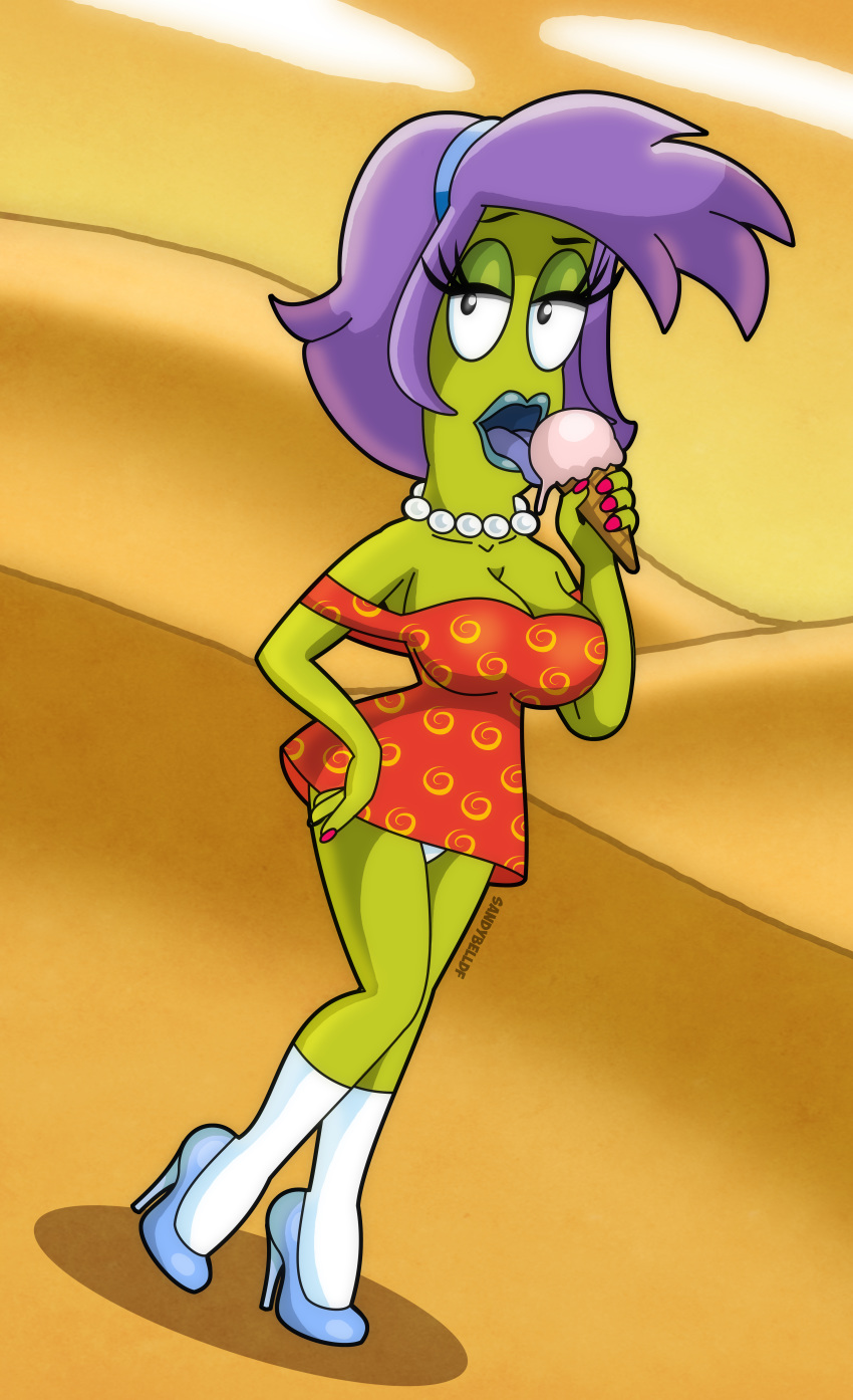 1girls female female_only high_heels panties rachel_bighead rocko's_modern_life sandybelldf skirt