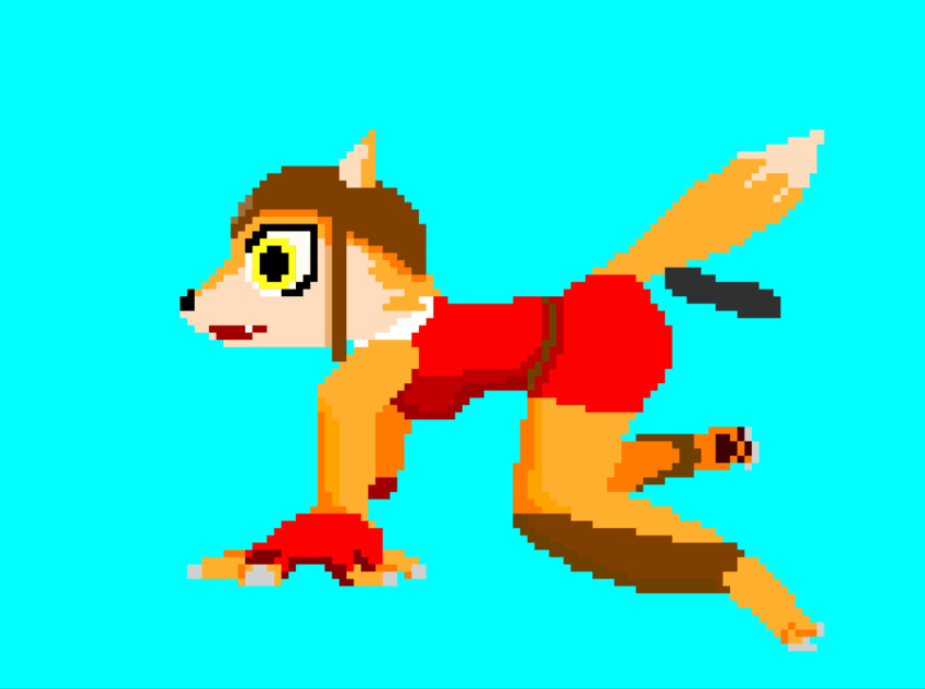 animated anthro bodily_fluids breasts canid canine covered_breasts cum cum_in_pussy cum_inside dead_inside duo female fox genital_fluids gif male mammal pixel_art rureron short_playtime straight