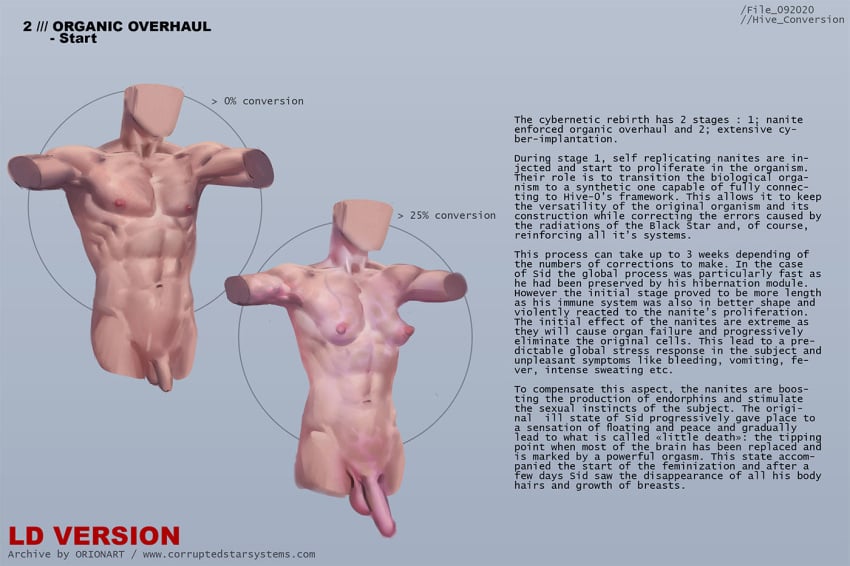 breast_expansion commission concept_art corruption english_text expansion feminization growth male orionart penis_growth scifi small_breasts story transformation