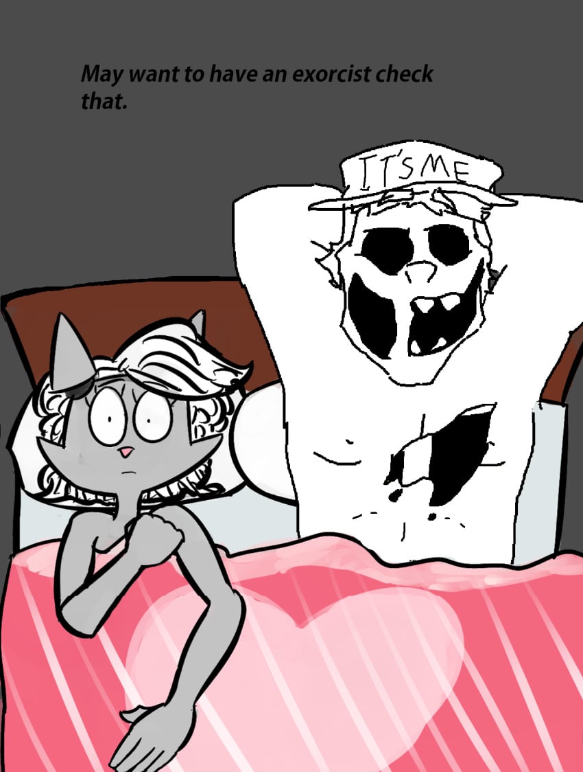 after_sex bed corpse female/male five_nights_at_freddy's five_nights_at_freddy's_2 in_bed mangle_(fnaf) mangledesh_(artist) michael_afton mike_schmidt nude reanimated security_guard straight undead what