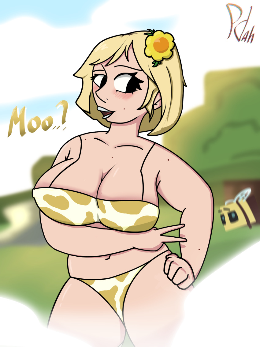 1girls 5_fingers bee bee_(minecraft) belly_button big_boobs big_breasts big_tits black_eyes blonde_hair blush blushed boobs bra breasts cowgirl eyebrows eyelashes eyes female fingers flower flower_in_hair flush flushed hair hi_res high_resolution highres huge_boobs huge_breasts huge_tits humanized microsoft minecraft minecraft_earth mob_vote mojang moobloom navel nose peace-dah short_hair tits underwear v_sign white_sclera xbox_game_studios yellow_hair