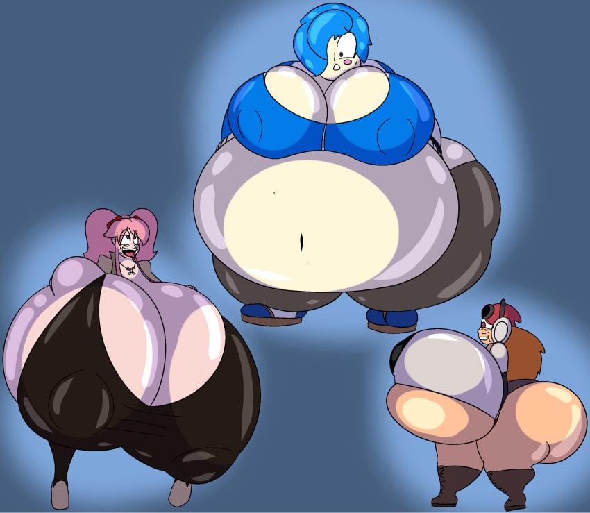 2019 3girls ahe_gao ass_bigger_than_head big_hips blue_hair blush breasts breasts_bigger_than_head cleavage clothed dumptruck_ass fat female female_focus glitch_productions headphones hips huge_breasts human_meggy hyper hyper_ass hyper_breasts large_ass large_breasts large_hips meggy_spletzer mrpr1993 necklace nipple_bulge nipples_visible_through_clothing no_bra orange_hair pink_hair revealing_clothes saiko_bichitaru_(smg4) short_shirt shortstack sideass sideboob small_shirt smg4 squished_breasts tari_(smg4) teasing thick_thighs thighs twintails youtube