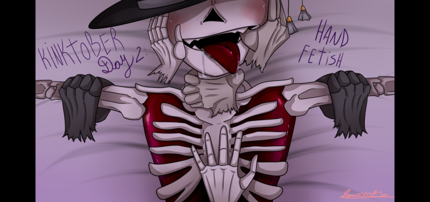 alternate_universe animated_skeleton artist_signature fan_character fanchild kinktober kinktober2020 oc original_character page_2 sans sans_au sans_oc skeleton tongue undertale undertale_au