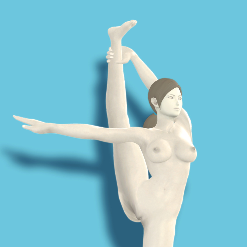 1girls 3d 3dcringe casual female female_only human nintendo nudist pale_skin sfm solo source_filmmaker super_smash_bros. super_smash_bros._ultimate wii_fit wii_fit_trainer