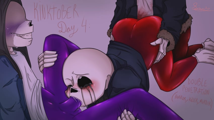 alternate_universe animated_skeleton blowjob double_penetration dust_sans dusttale ectobody ectobutt ectopenis fan_character horror_sans horrortale killer_sans killertale kinktober murder_sans murder_time_trio murder_trio oral oral_sex purple_body purple_penis red_ass red_body sans sans_au sanscest sinner0w0 skeleton spitroast trio undertale undertale_au undertale_fanfiction