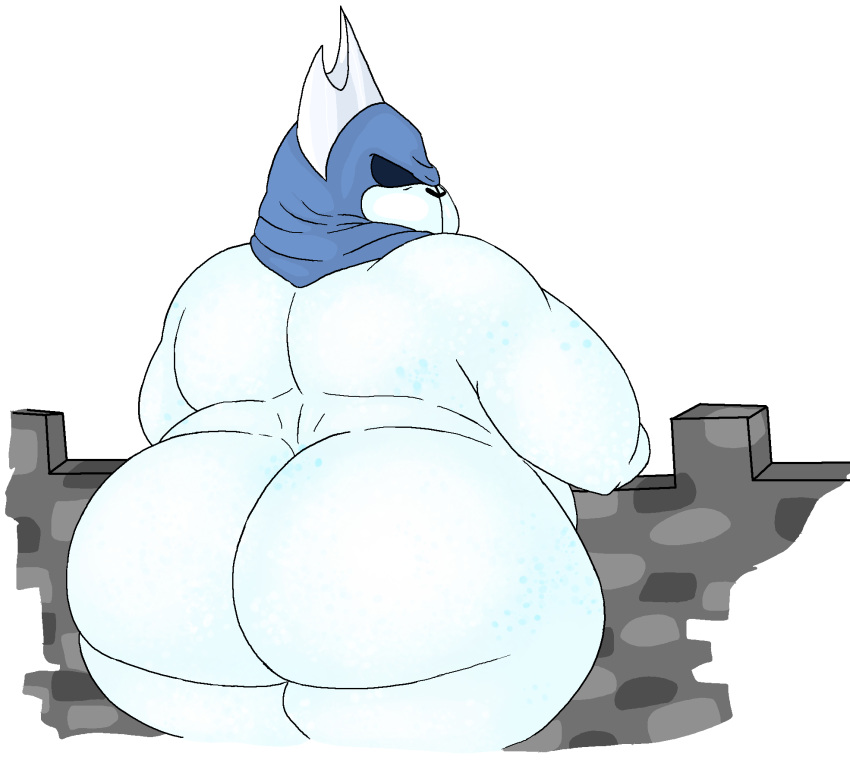 anthro ass big_butt butt_shot darkner deltarune drawpile hi_res huge_butt humanoid king_spade male male_only monster nood1e nude overweight overweight_male rear_view slightly_chubby solo thick_thighs video_games wide_hips