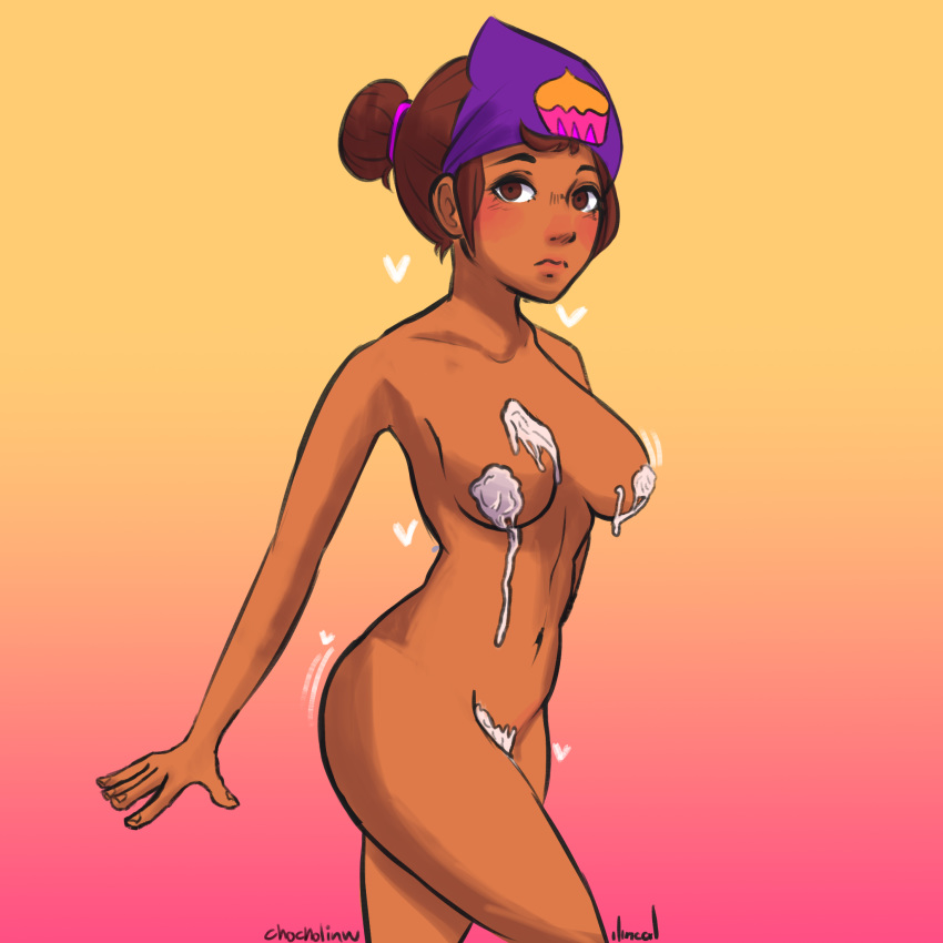 brawlhalla breasts brown_eyes brown_hair brown_skin cake cassidy_(brawlhalla) cowboy