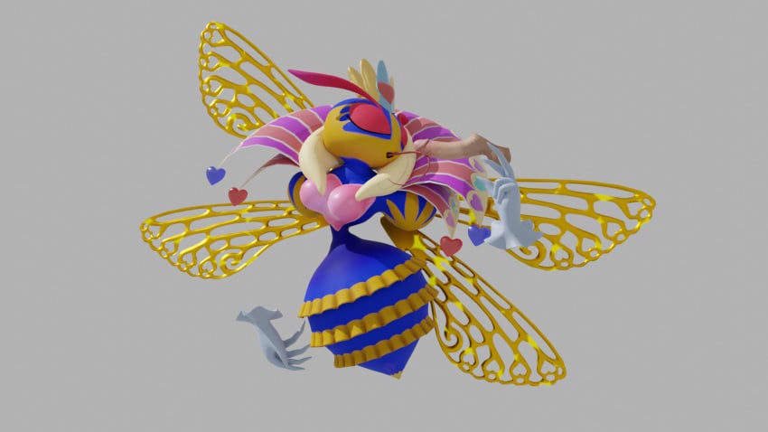 16:9 3d anthro arthropod bee breasts clothing crown disembodied_hand disembodied_penis duo female frilly frilly_clothing fur_collar genitals hi_res hymenopteran insects kirby_(series) kirby_triple_deluxe long_tongue male nintendo oral penis pussy queen_sectonia sex simple_background straight tongue tongue_out tonguejob video_games voidwillow widescreen wings