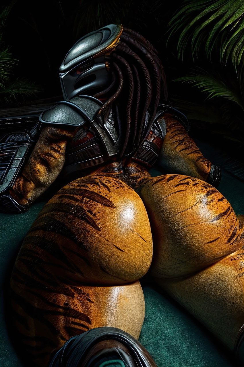 1alien 1female 1girls 1monster ai_generated alien alien_girl alien_humanoid armor armored_female armwear ass ass_cheeks ass_focus back back_view big_ass big_butt black_hair bottom_heavy bottomless bottomless_female breastplate brown_skin brown_skinned_female bubble_butt butt_focus civitai curvaceous curvy curvy_female curvy_figure dat_ass exposed_ass exposed_butt faceless faceless_character faceless_female female female female_focus female_only female_yautja fireandflame from_behind half-dressed half_clothed half_naked half_naked_female half_nude half_nude_female helmet huge_ass huge_butt humanoid jungle laying_down looking_at_viewer lying lying_down lying_on_stomach mask masked_female monster monster_girl outdoors partially_clothed partially_submerged predator_(franchise) presenting presenting_ass presenting_hindquarters round_ass round_butt self_upload shiny_ass shiny_skin solo solo_female standing striped_body thick_ass thick_butt thick_legs thick_thighs thighs unseen_female_face voluptuous voluptuous_female wide_hips yautja