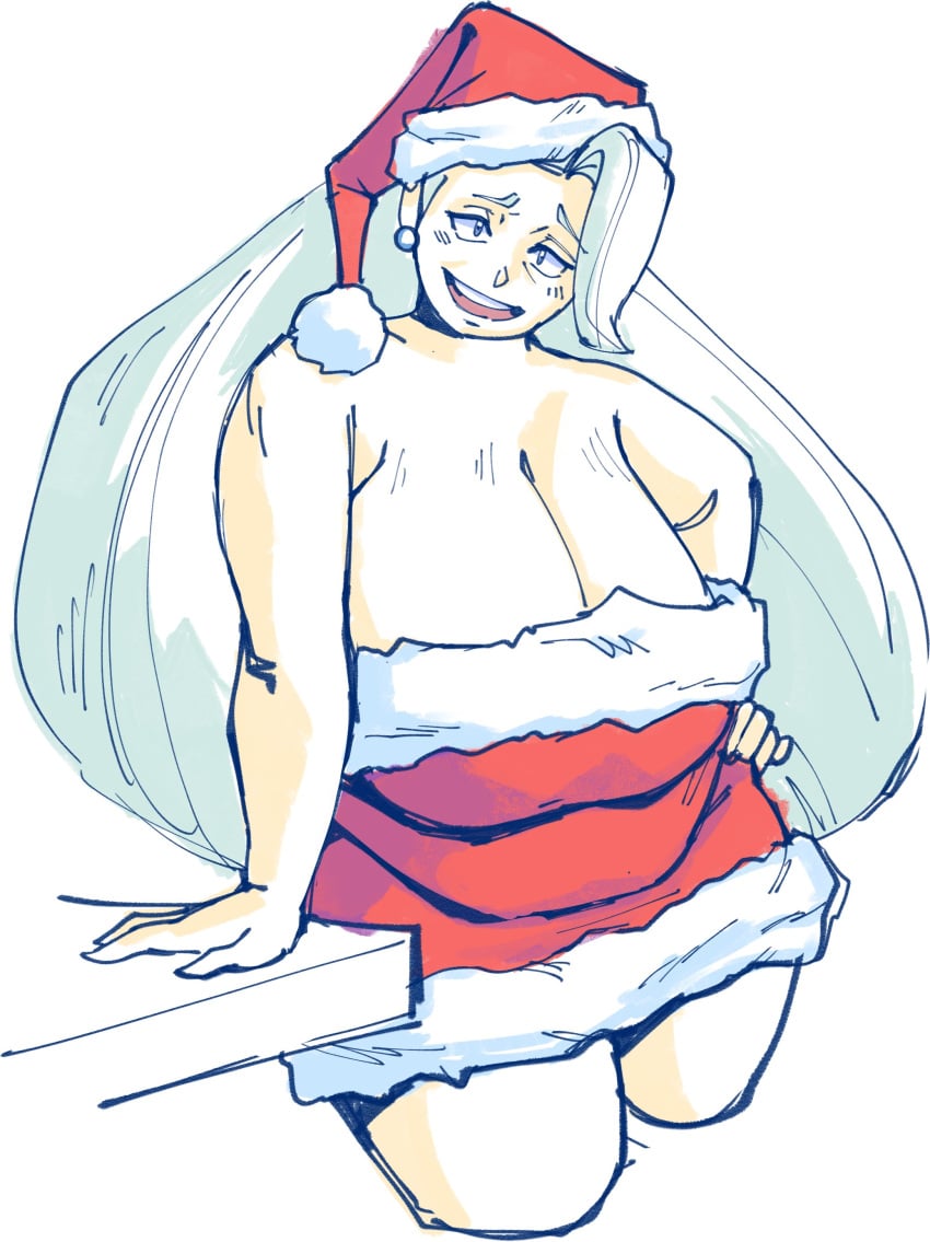 1girls auroch_nsfw breasts christmas_outfit cleavage female melony_(pokemon) older_female sagging_breasts